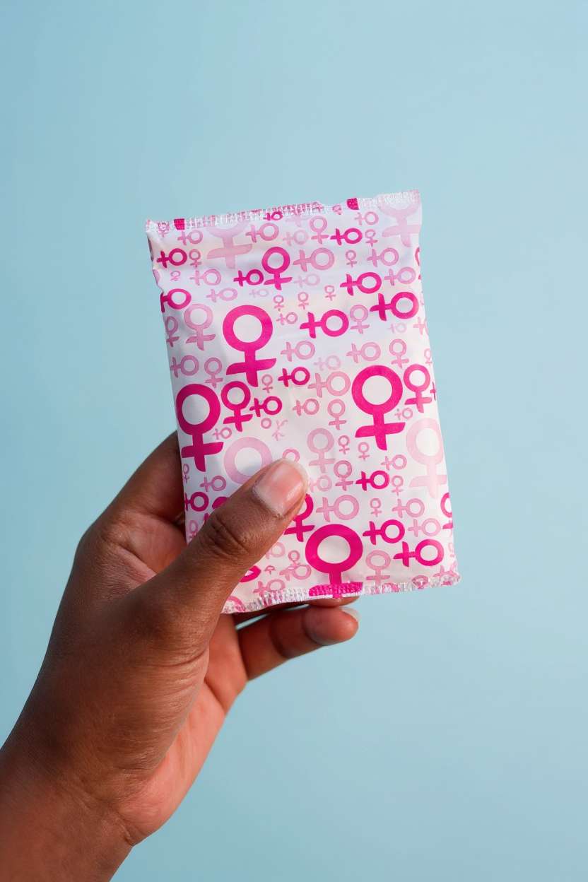 Dignity pack contents showing hygiene essentials