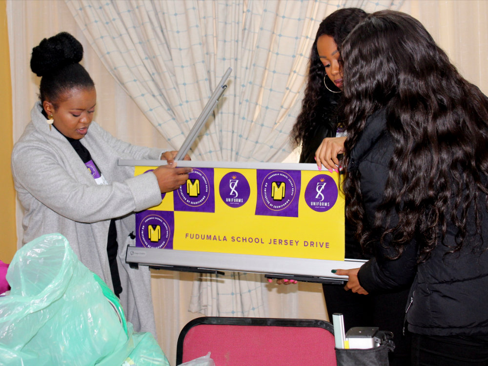Team volunteers at Fudumala jersey distribution ceremony