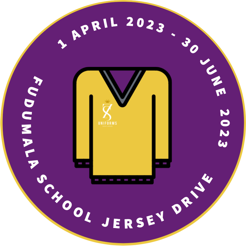 fudumala school jersey drive logo 1 april - 30 june 2023